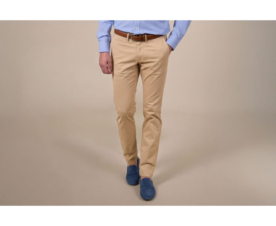 Pantalón chino para hombre Beige oscuro - KYRK