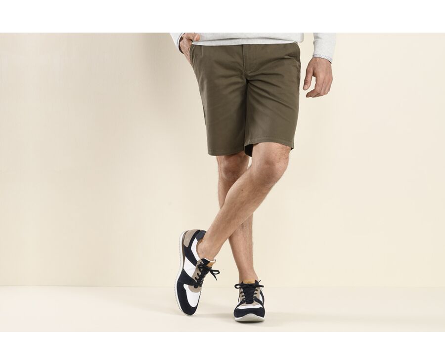 Bermuda tipo chino para hombre Topo oscuro - BARRY