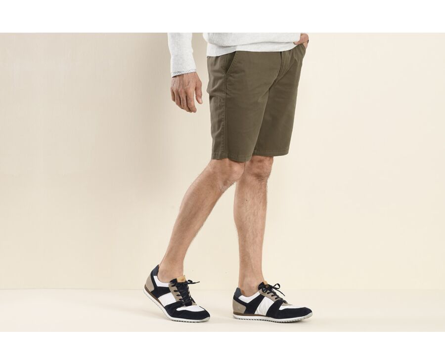 Bermuda tipo chino para hombre Topo oscuro - BARRY