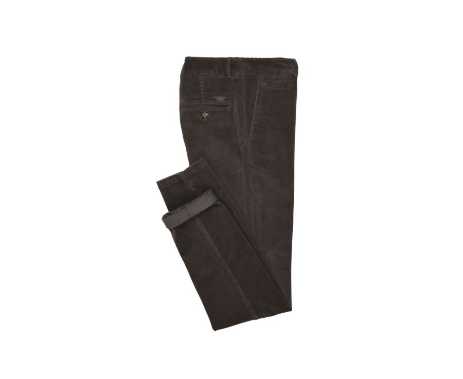 Pantalón chino de pana para hombre Gris topo - NORMAN