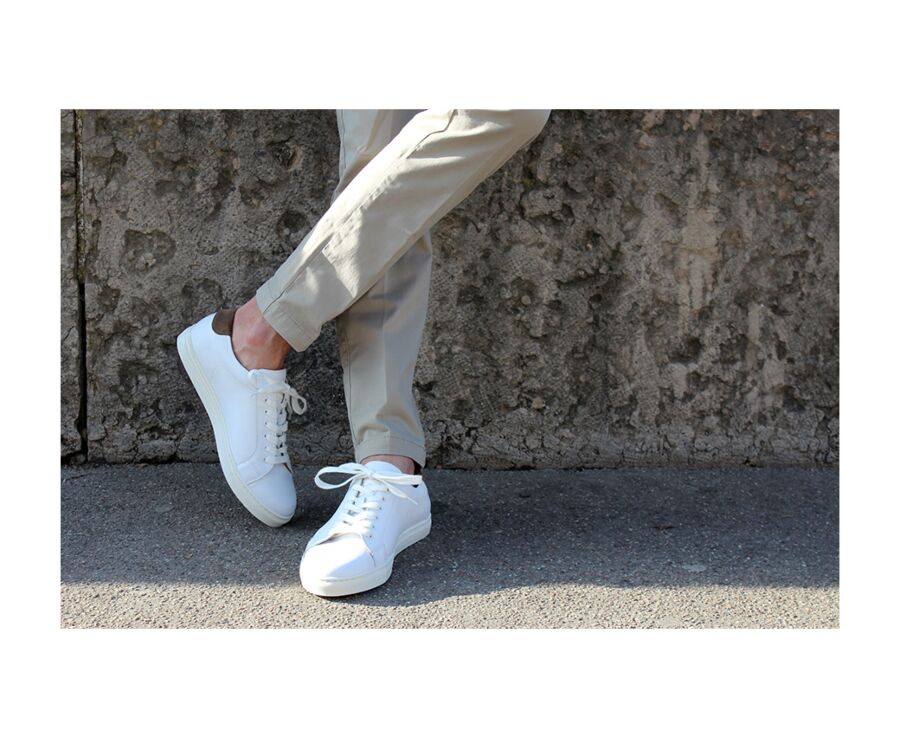 Zapatillas blancas de piel para hombre - INGLEWOOD
