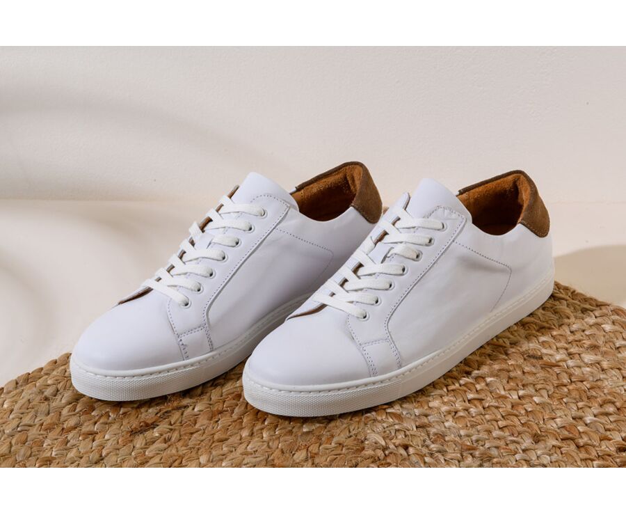 Zapatillas blancas de piel para hombre - INGLEWOOD
