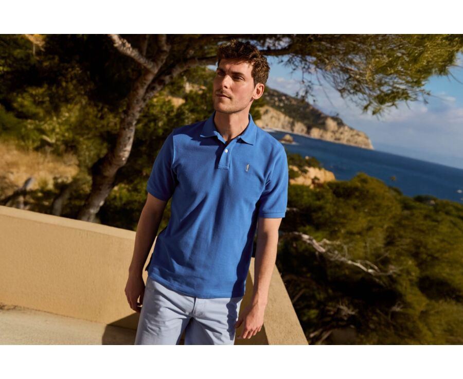 Polo para hombre Azul vaquero - GARETH