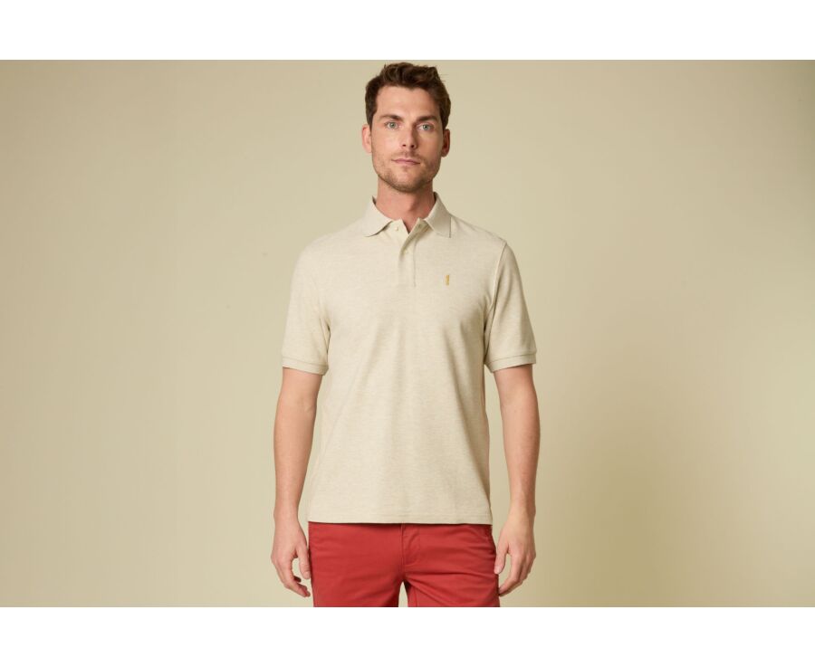 Polo para hombre Beige moteado - GARETH