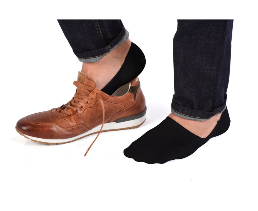 Calcetines invisibles para hombre Negro