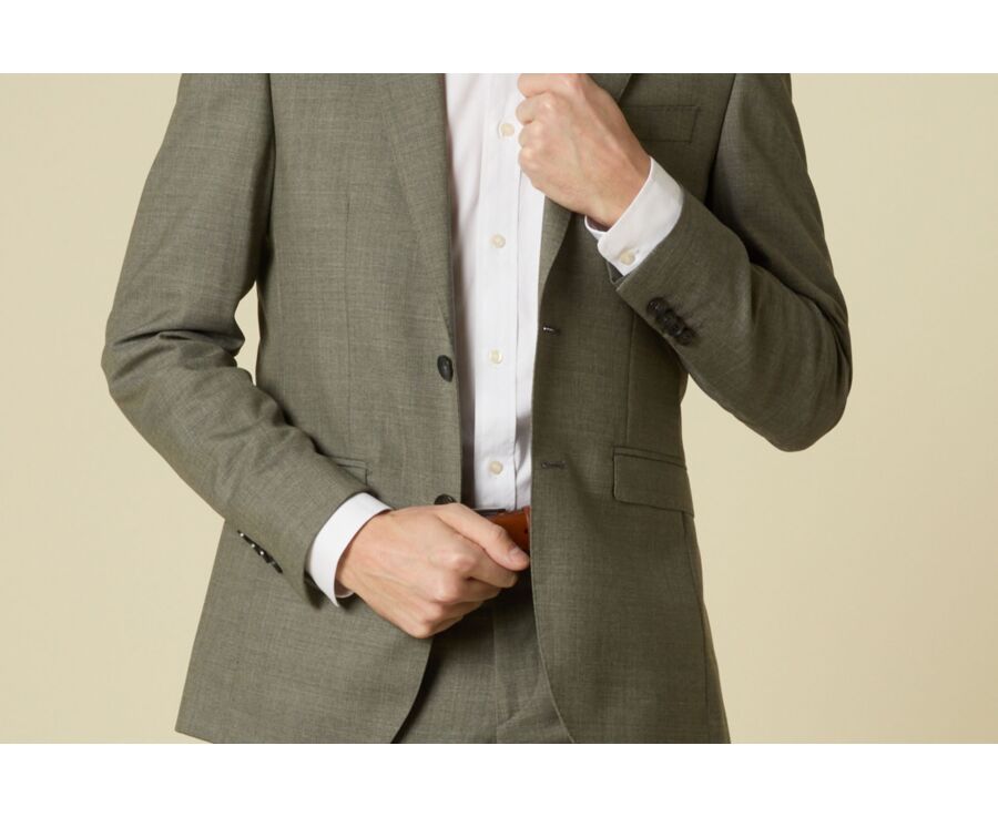 Chaqueta de traje para hombre Caqui Claro Moteado - LAZARE