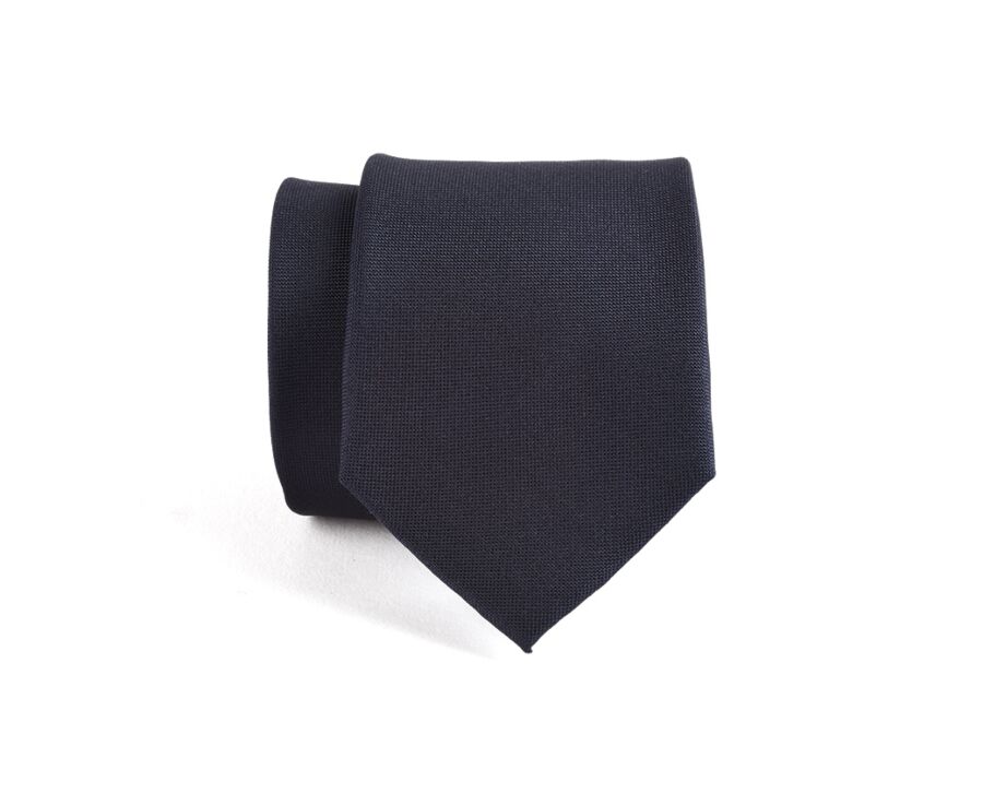 Corbata de seda unida Azul marino para hombre 