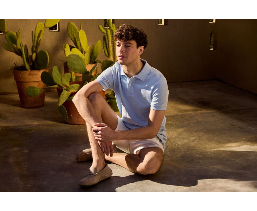 Polo Hombre Celeste moteado - ANDY II