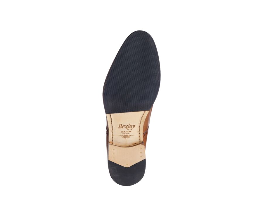 Zapatos derby Coñac Patinado para hombre con suela de cuero - BALDERTON PATIN