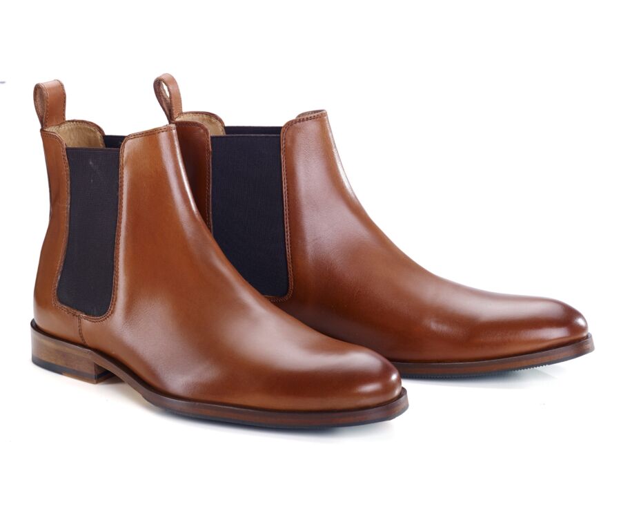 Botines Chelsea Hombre Coñac Patinado - DAWSON II PATIN