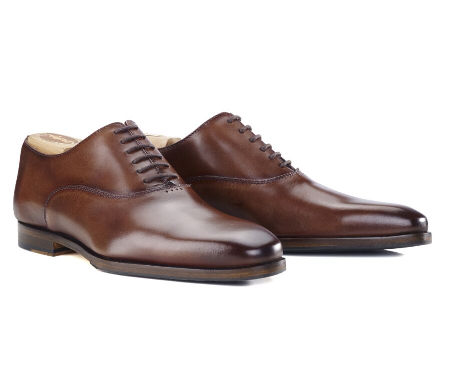 Zapato Oxford para hombre Coñac patinado - TREMEZZO PATIN