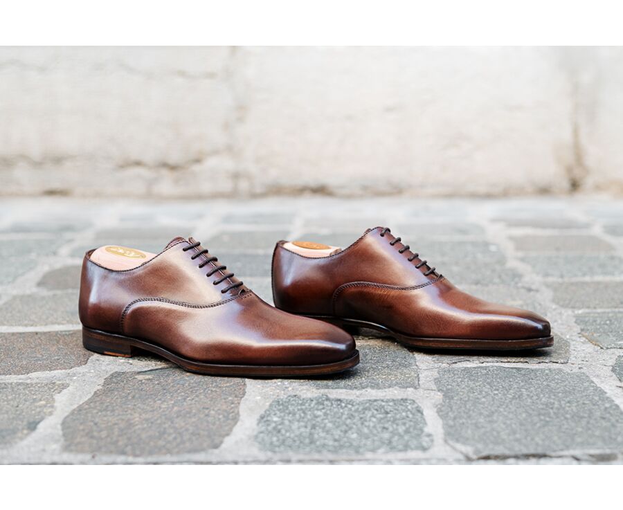 Zapato Oxford para hombre Coñac patinado - TREMEZZO PATIN