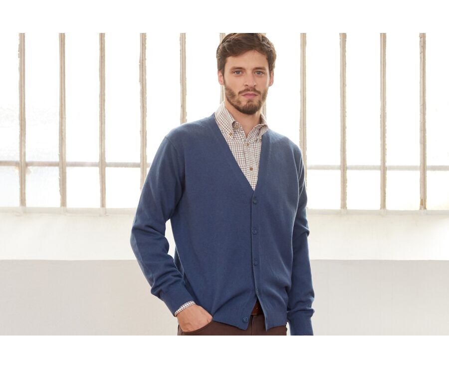 Chaleco de lana Azul petróleo para hombre - OWEN II
