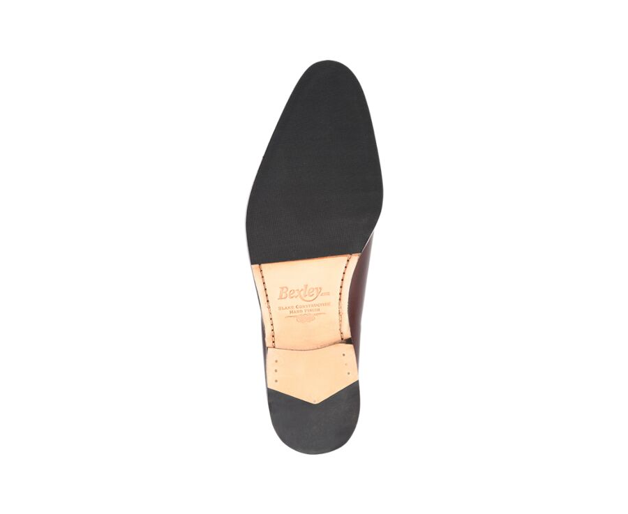 Zapatos Oxford para hombre en suela de piel Chocolate con patín - PETER PATIN