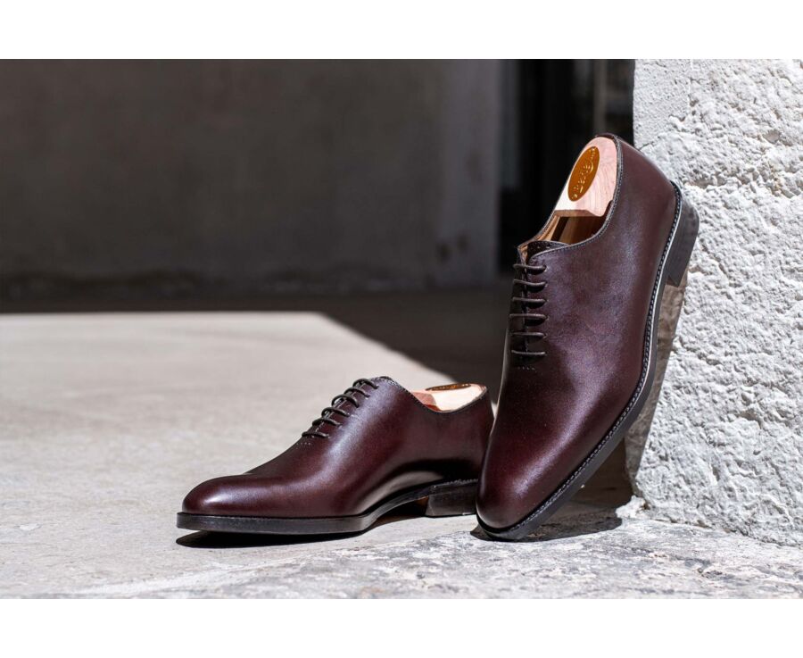 Zapatos Oxford para hombre en suela de piel Chocolate con patín - PETER PATIN