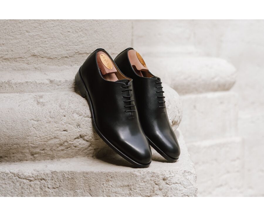 Zapatos Oxford para hombre Negro Suela de piel con patín - PETER PATIN