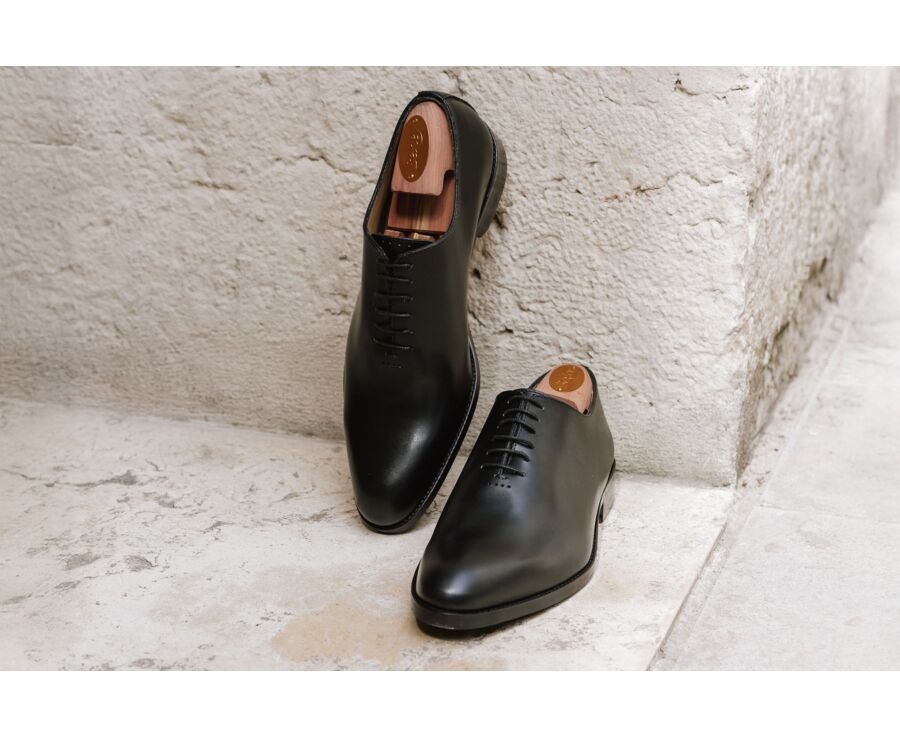 Zapatos Oxford para hombre Negro Suela de piel con patín - PETER PATIN