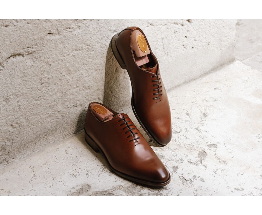Zapatos Oxford de piel hombre Dorado patinado - PETER PATIN