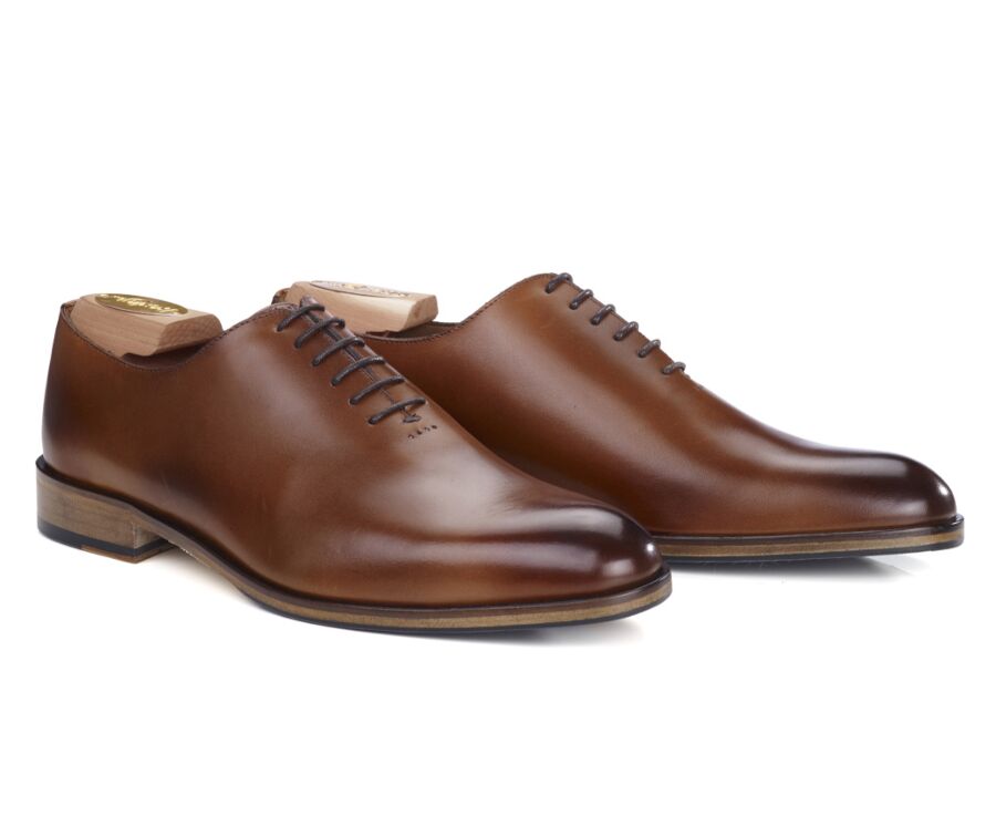 Zapatos Oxford de piel hombre Dorado patinado - PETER PATIN