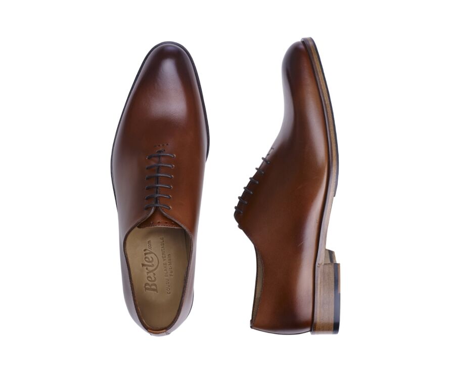 Zapatos Oxford de piel hombre Dorado patinado - PETER PATIN
