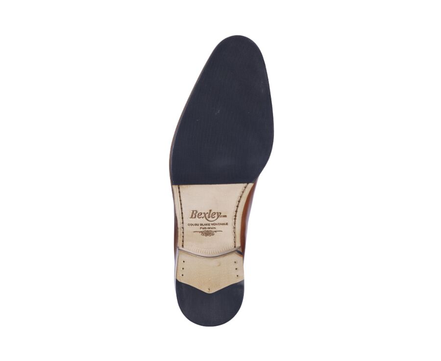 Zapatos Oxford de piel hombre Dorado patinado - PETER PATIN