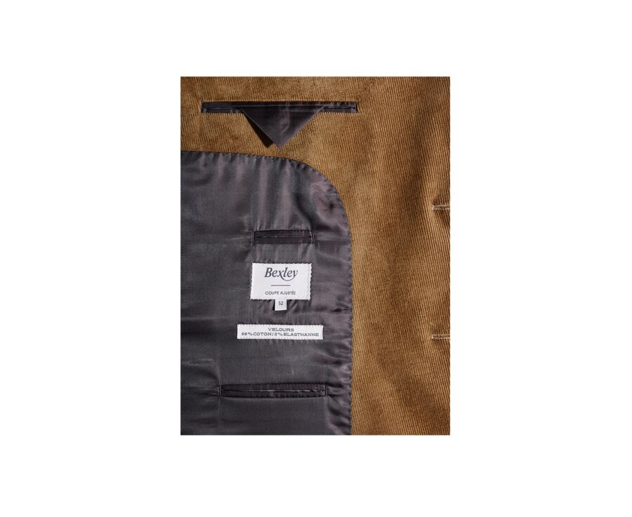 Americana de pana lavada para hombre Topo oscuro - LÉONTILDE