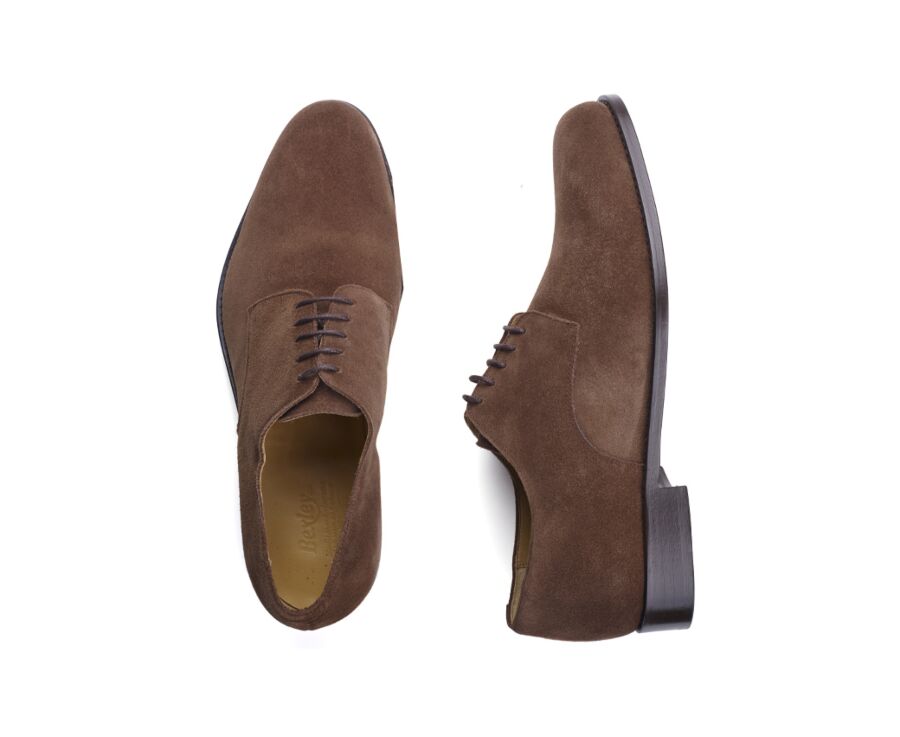 Zapatos derby ante habana para hombre con suela de cuero - DOVER