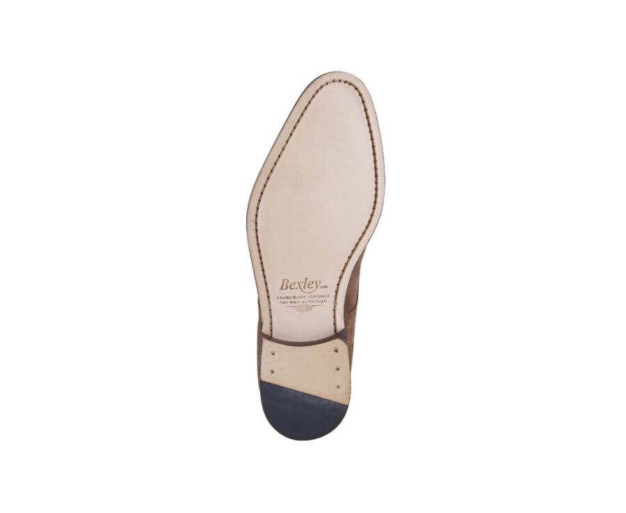 Zapatos derby ante habana para hombre con suela de cuero - DOVER