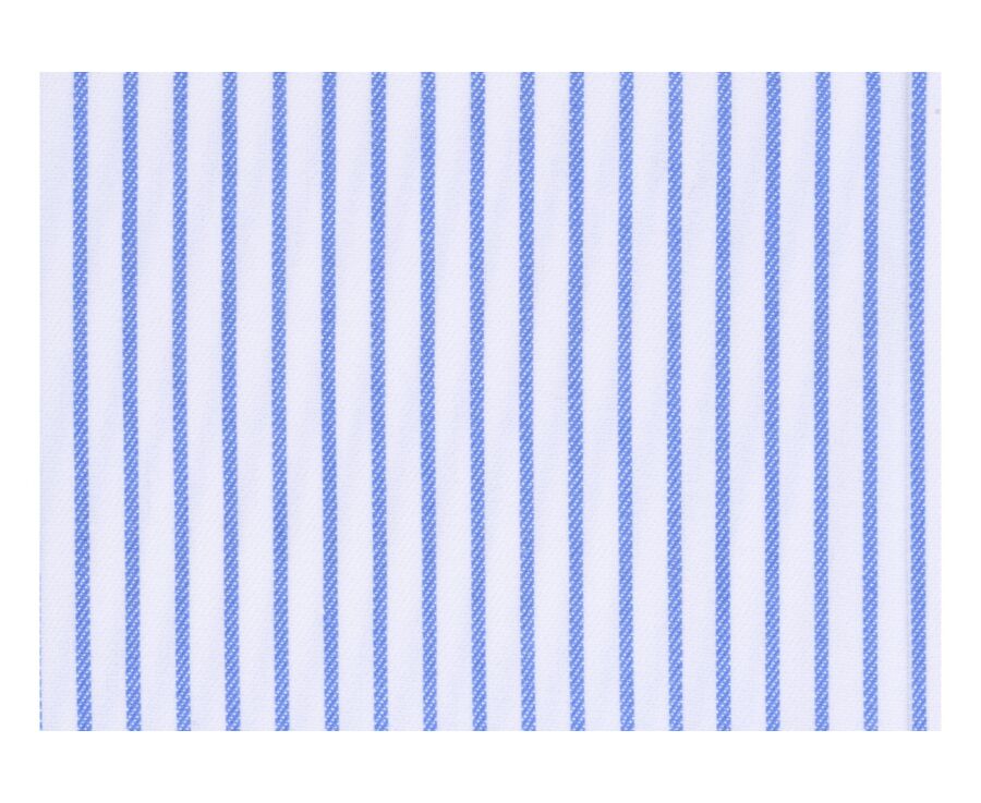 Camisa blanca con rayas azules - GEOFFROY