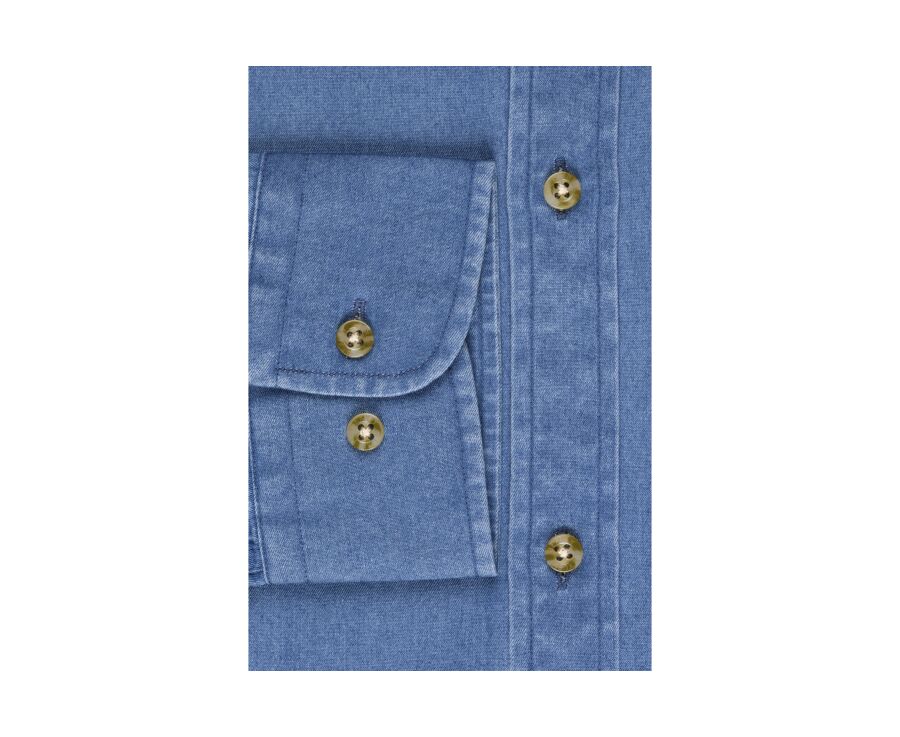 Camisa vaquera denim Indigo - Cuello oficial - JOSEPH