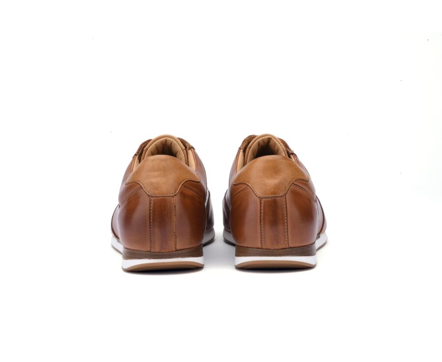 Zapatillas de hombre en piel Castaño patinado - BELBARA