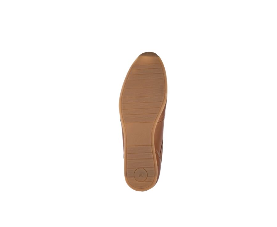Zapatillas de hombre en piel Castaño patinado - BELBARA