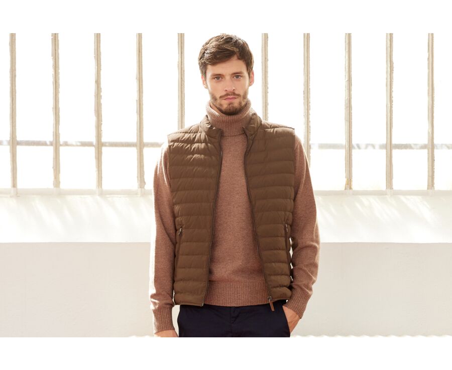 Chaqueta de plumas sin mangas para hombre Marrón - NIELS II