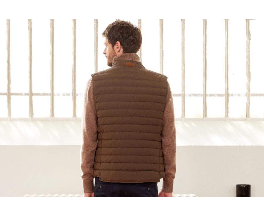 Chaqueta de plumas sin mangas para hombre Marrón - NIELS II