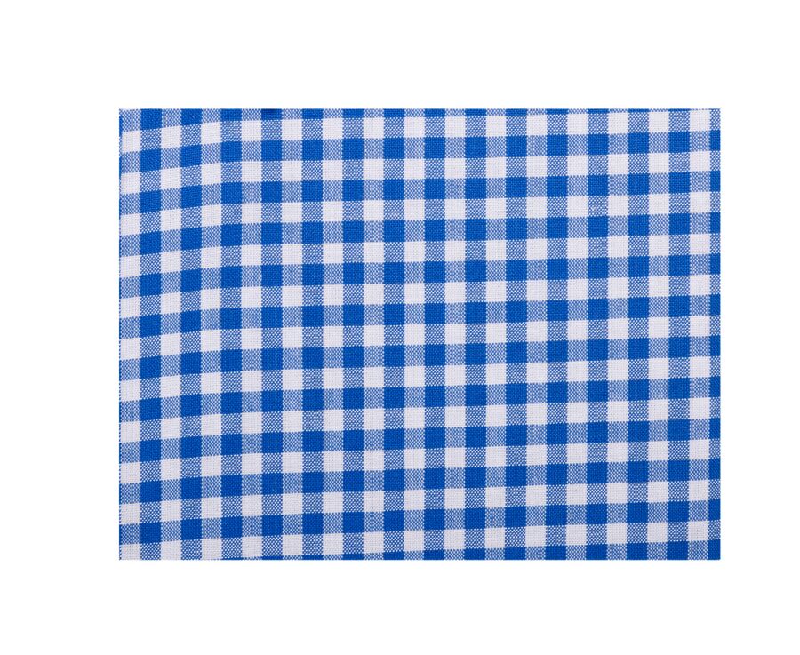 Camisa de algodón blanca con cuadros azul claro - CODELL