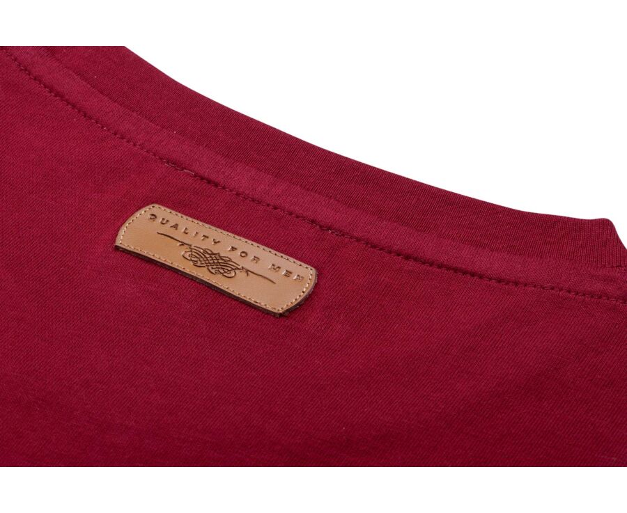 Camiseta lisa de algodón orgánico Burdeos - EDGAR III