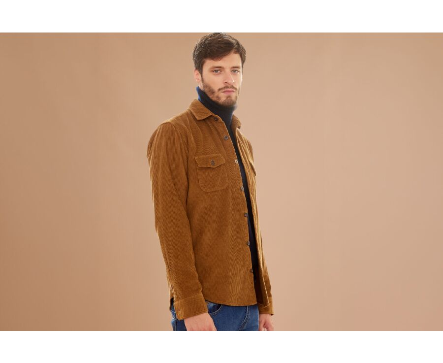 Sobrecamisa de terciopelo Gamuza - VICTORIN
