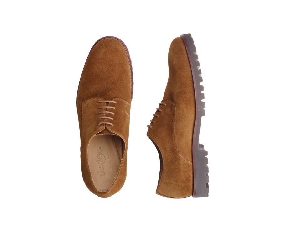 Zapatos derby ante Gamuza con suela de goma - BUSHEY GOMME