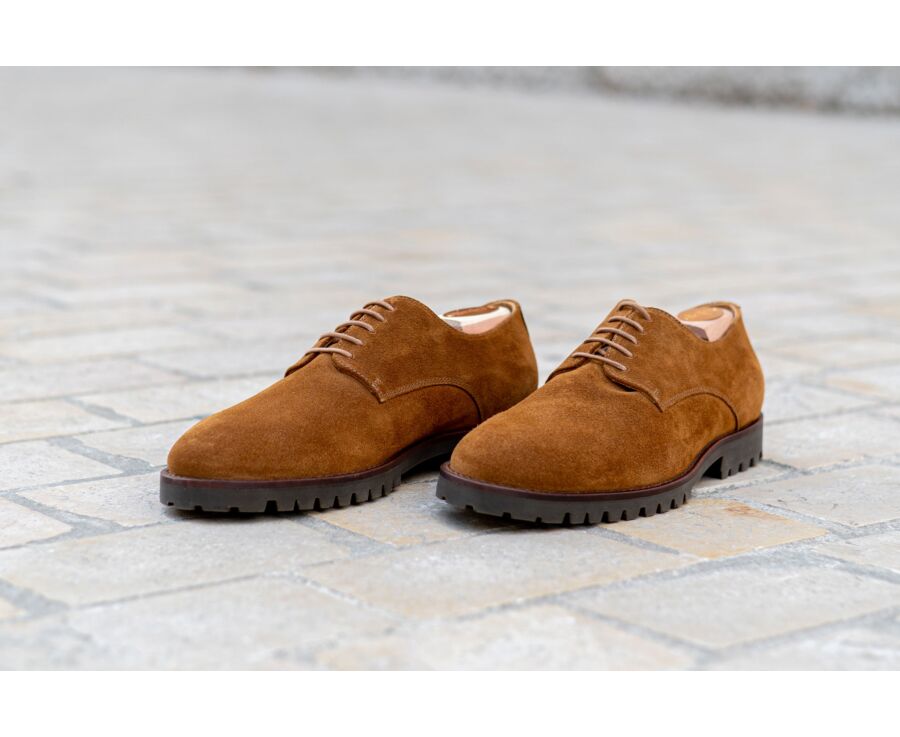 Zapatos derby ante Gamuza con suela de goma - BUSHEY GOMME