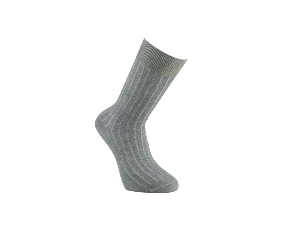 Calcetines de algodón y lino con ribete para hombre Verde Salvia