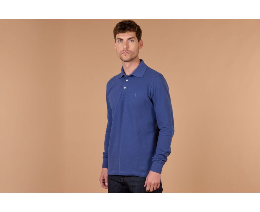Polo de hombre manga larga Azul Real - ALEC II ML