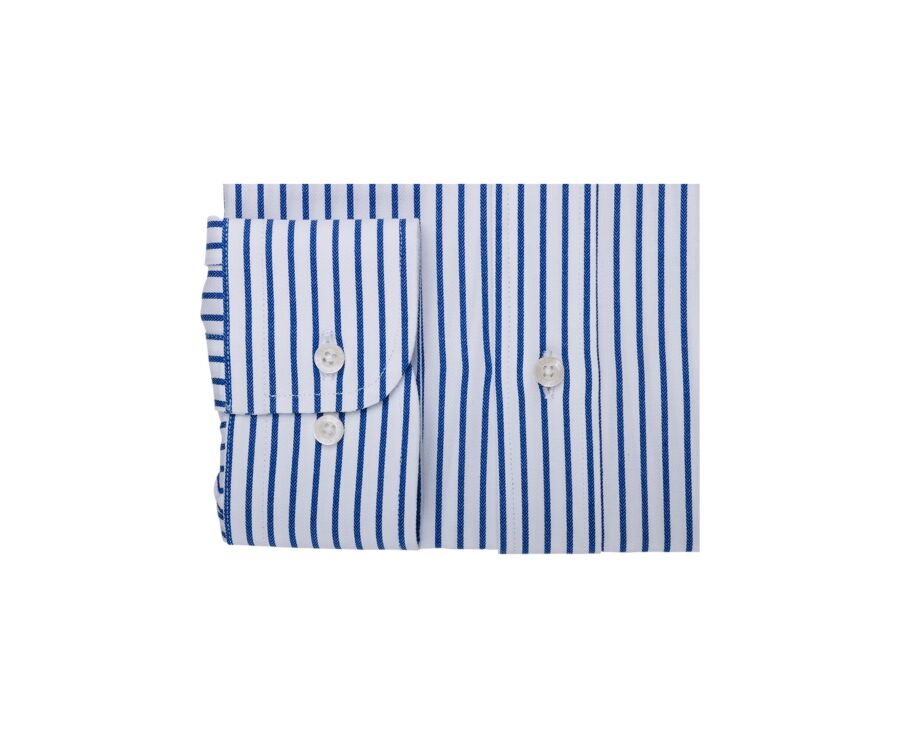 Camisa blanca con rayas azul marino - NOËLIEN