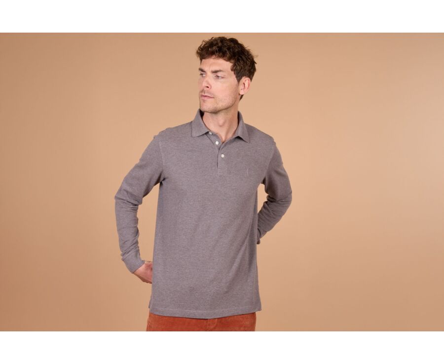 Polo de hombre manga larga Topo Moteado - ALEC III ML