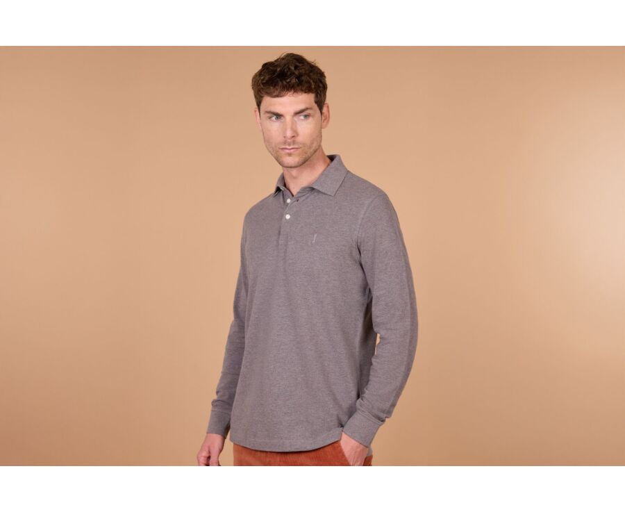 Polo de hombre manga larga Topo Moteado - ALEC III ML