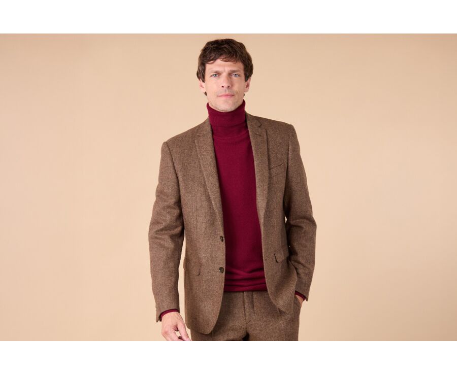 Americana para hombre Espiga Marrón - LAURIAN