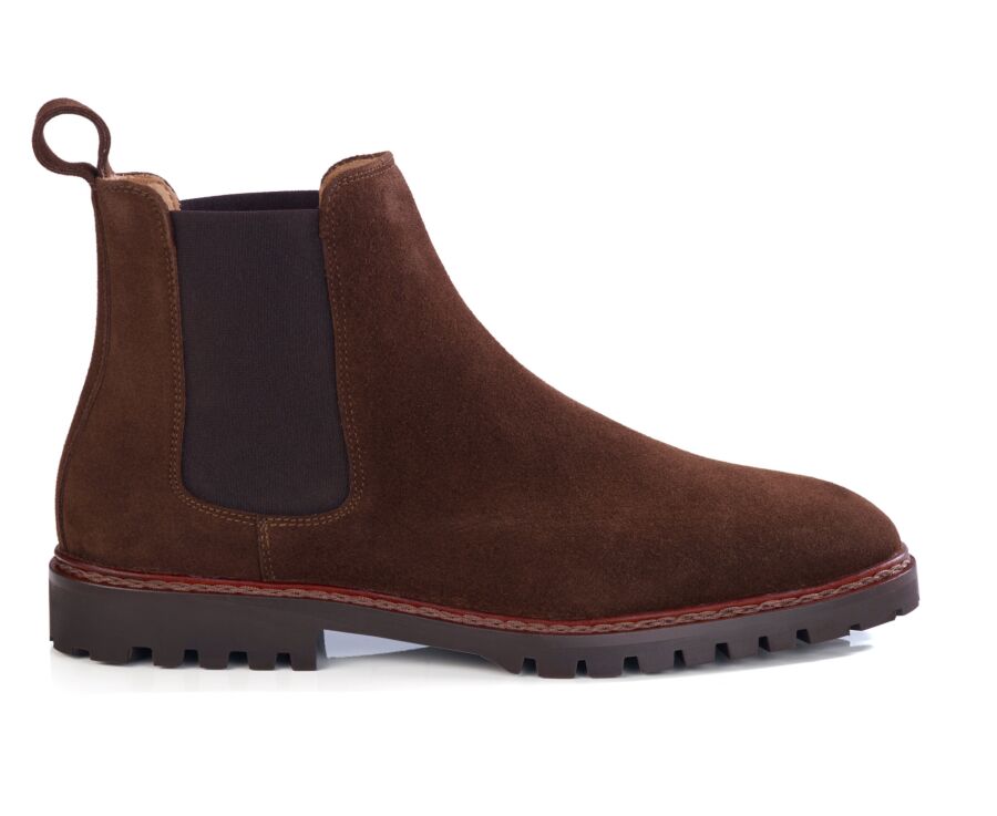 Chelsea boot hombre ante chocolate - WALTERSTON GOMME