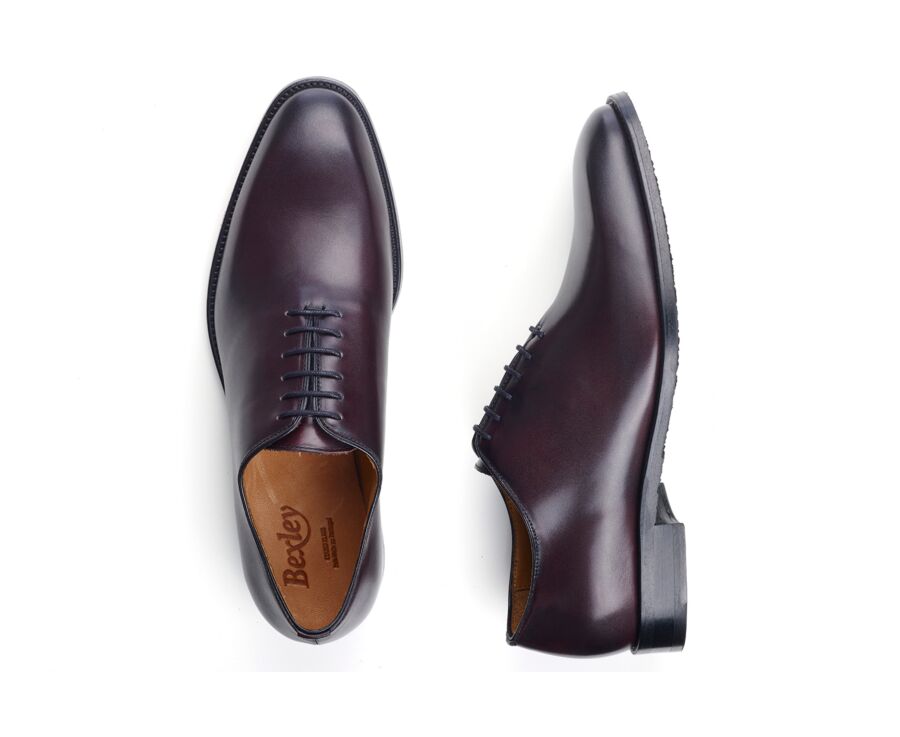 Zapatos oxford para hombre - Burdeos patinado - STANFORD GOMME