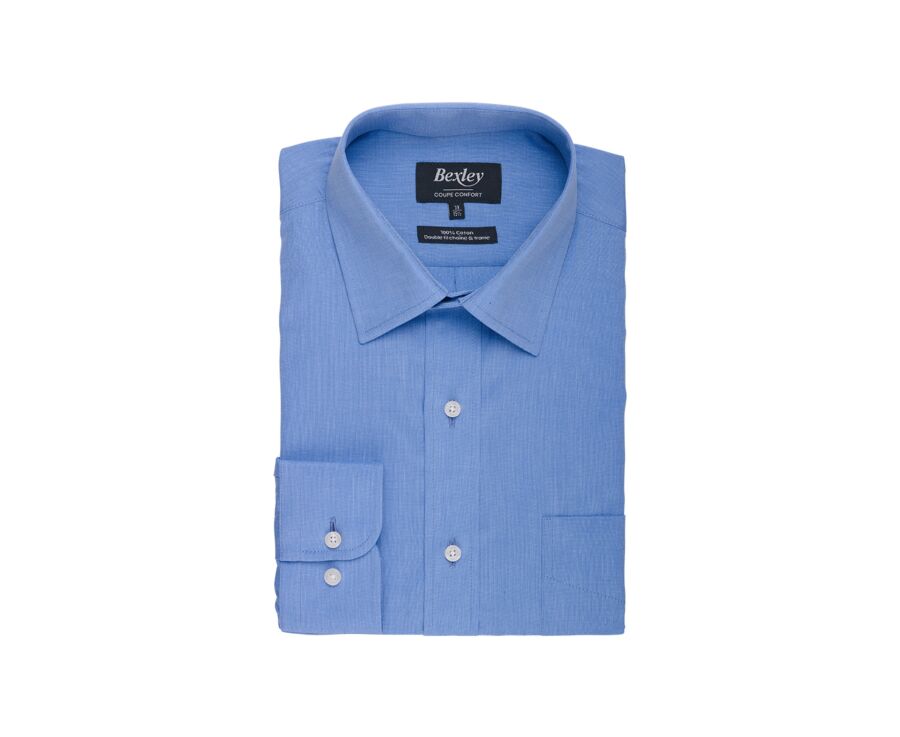 Camisa 100% algodón – Azul - MAXIRE