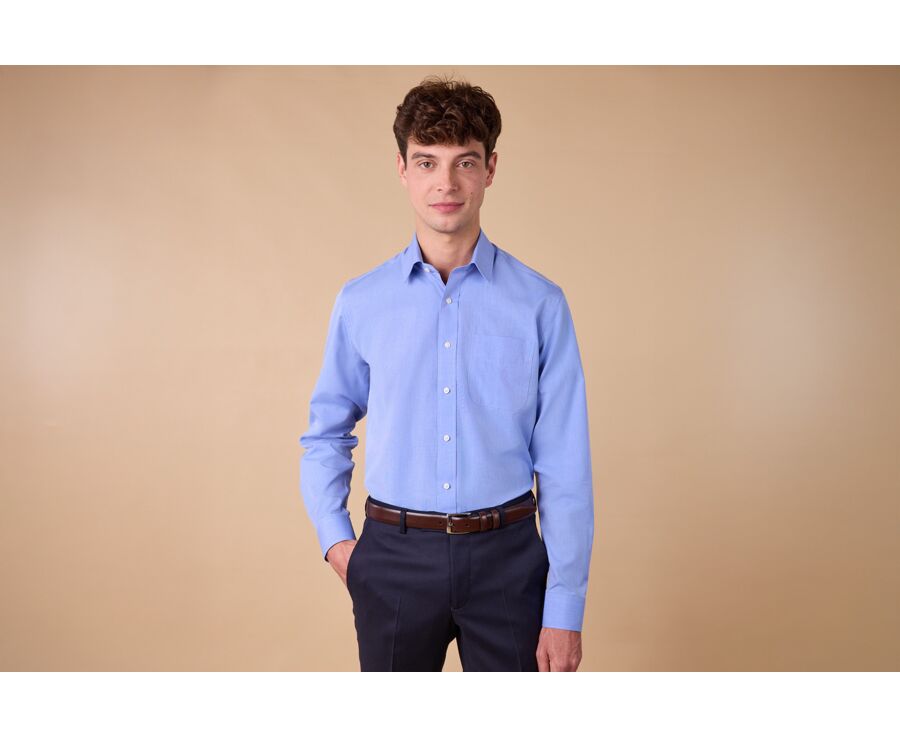 Camisa 100% algodón – Azul - MAXIRE