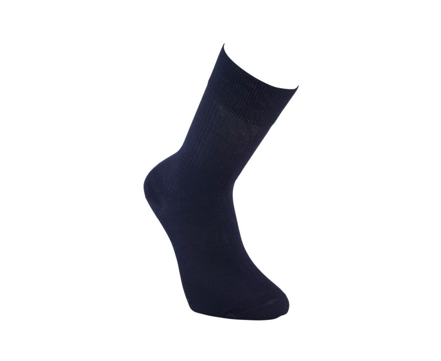 Calcetines de algodón acanalados - Azul marino